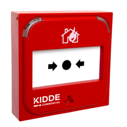 Tlačítkový požární hlásič řady 3000 s izolátorem, červený, IP41, plastový element, testovací klíč - 1