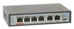 MaxLink PoE switch PSBT-6-4P-250, 6x LAN/4x PoE 250m, 802.3af/at/bt - 1