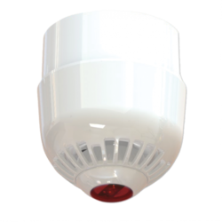 Siréna s LED majákem na strop, EN54-23, IP65, bílá