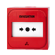 Tlačítkový požární hlásič EVACUATION s přepínacím kontaktem, plastový element,  bez LED indikace, bez montážní krabičky - 1/2