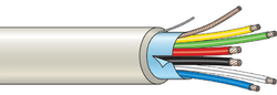 Kombinovaný kabel stíněný 6 žílový - lanko (100 m)