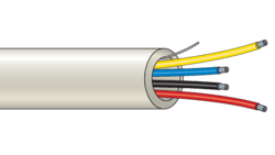 Kabel nestíněný, 4 žilový, lanko, 4 x 0,22 mm2, PVC, bílý, 100m