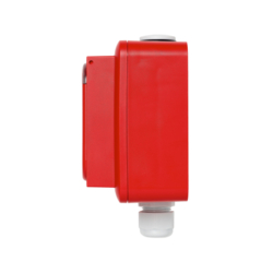 Tlačítkový požární hlásič řady 3000 s izolátorem, červený, IP67, povrchová montáž, plastový element, testovací klíč - 2