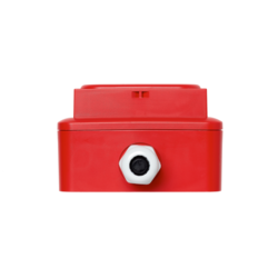 Tlačítkový požární hlásič řady 3000 s izolátorem, červený, IP67, povrchová montáž, plastový element, testovací klíč - 4